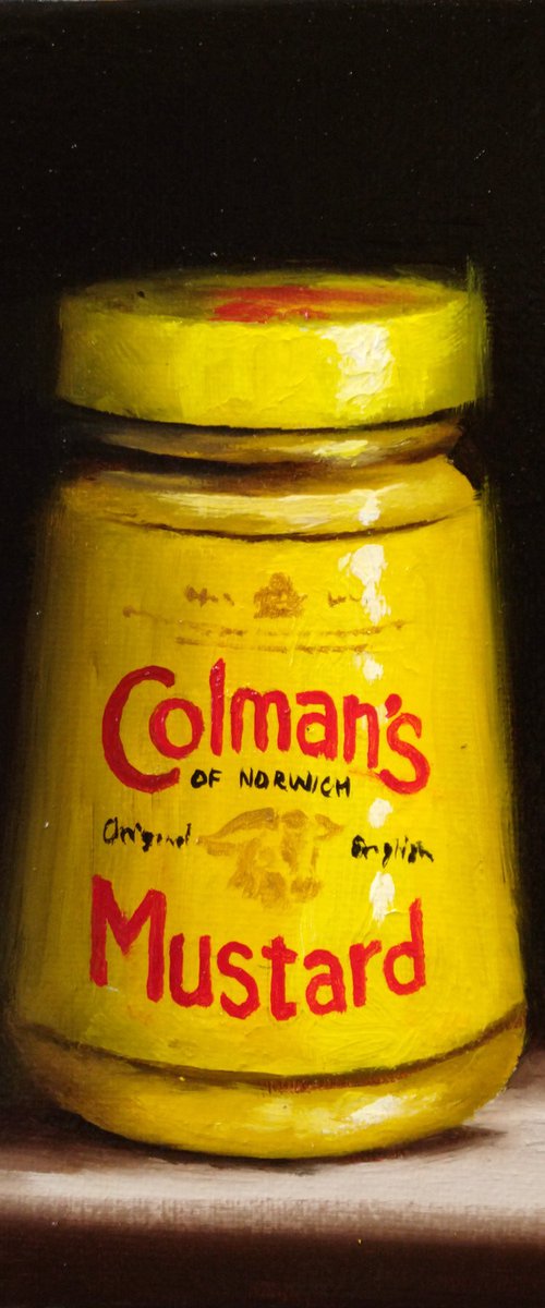 Mustard   framed still life by Jane Palmer Art
