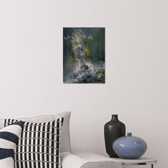 Dark Green Semi Abstract Still Life By O KLOSKA