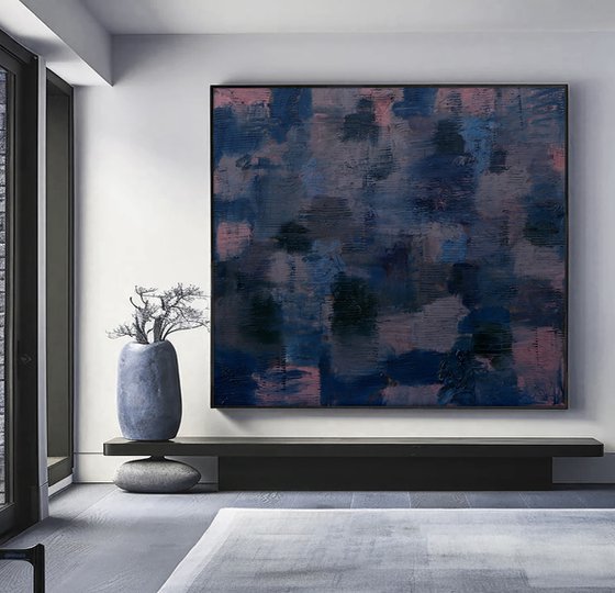 XXL blue painting large art