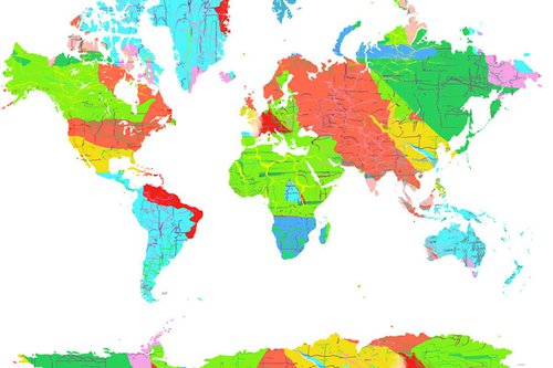 World Map 12 by Marlene Watson