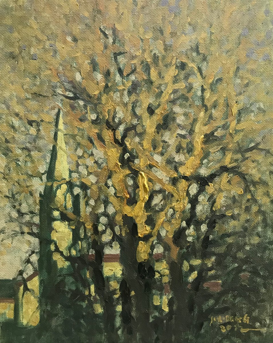 Golden Sunlight House By Jixiang Dong, 8 X 10, Artwork For Sale On Artfinder