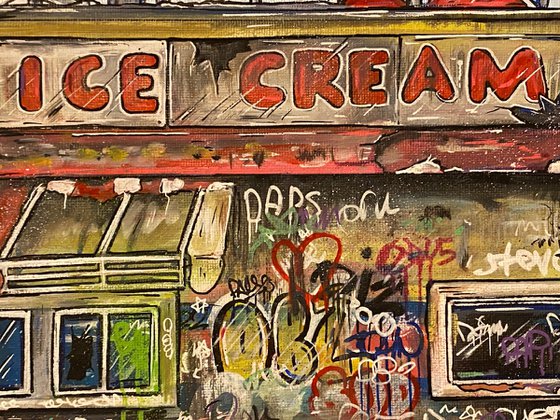 Ice Cream - Original on canvas board
