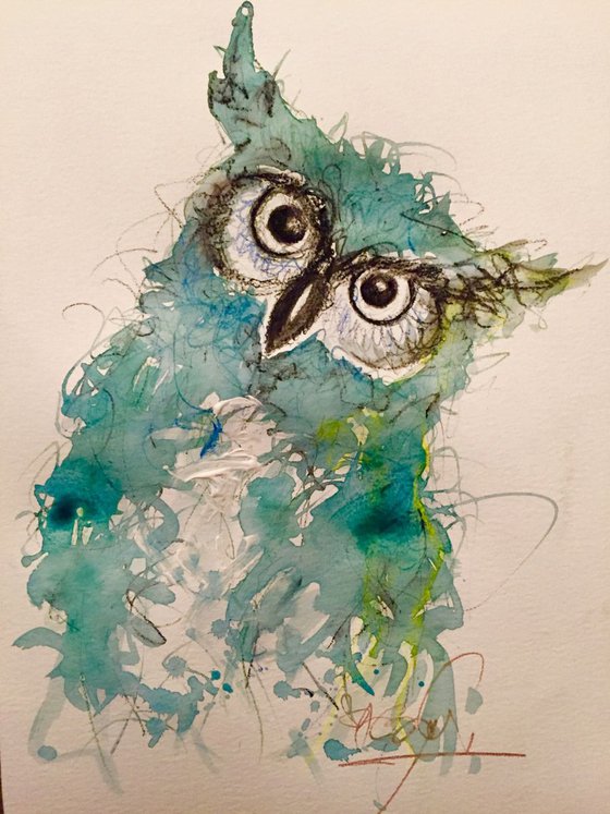 Teal owl 🦉2