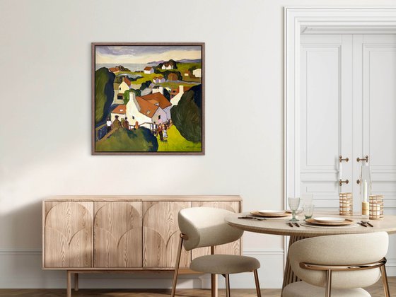 Houses Bathed in Light