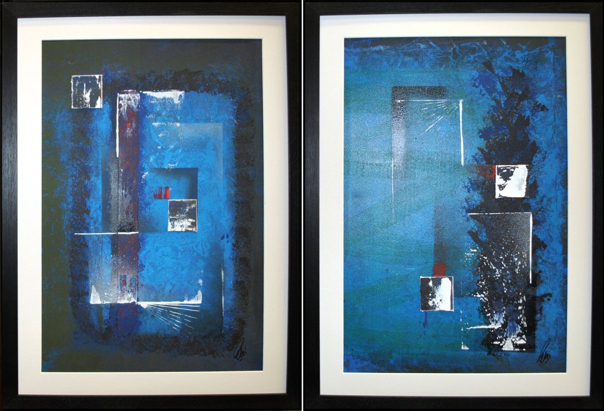 Blue Composition by Edelgard Schroer