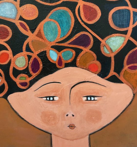 Mona Looping's headdress