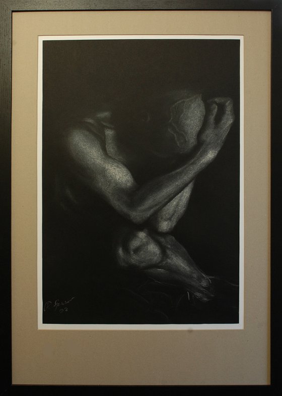 Nude study dry pastel.
