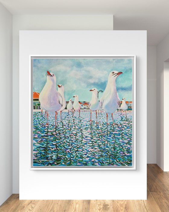 Birds and beach