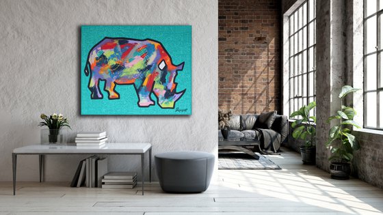 Wild Rhino (Turquoise)