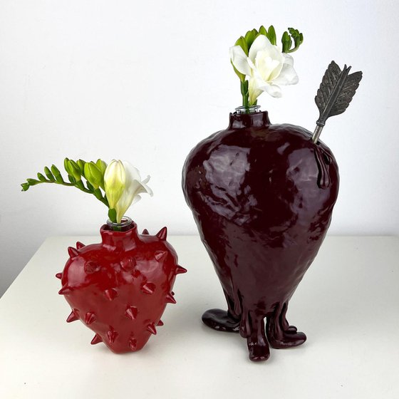 Spiked Heart Vase