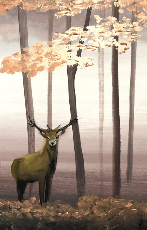 Stag In The Woods by Aisha Haider