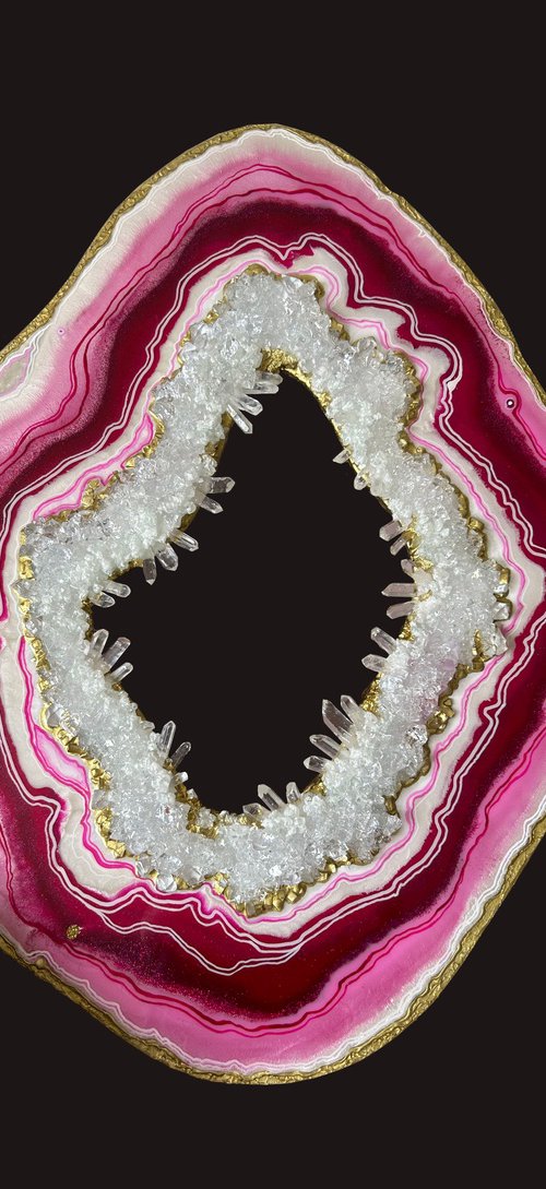 Fuchsia  Geode by Alexandra Dobreikin