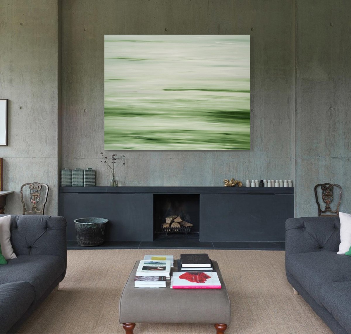 Organic Abstract Oil Painting By Nataliia Sydorova, 75 X 59", Prairie, Original Artwork