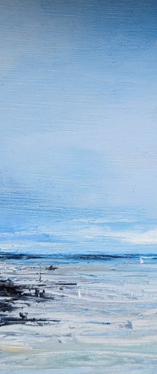 Miniature Caldy Beachscape by Jo Earl