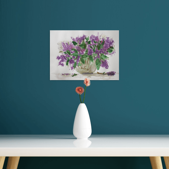 Lilac in a Vase /  ORIGINAL PAINTING