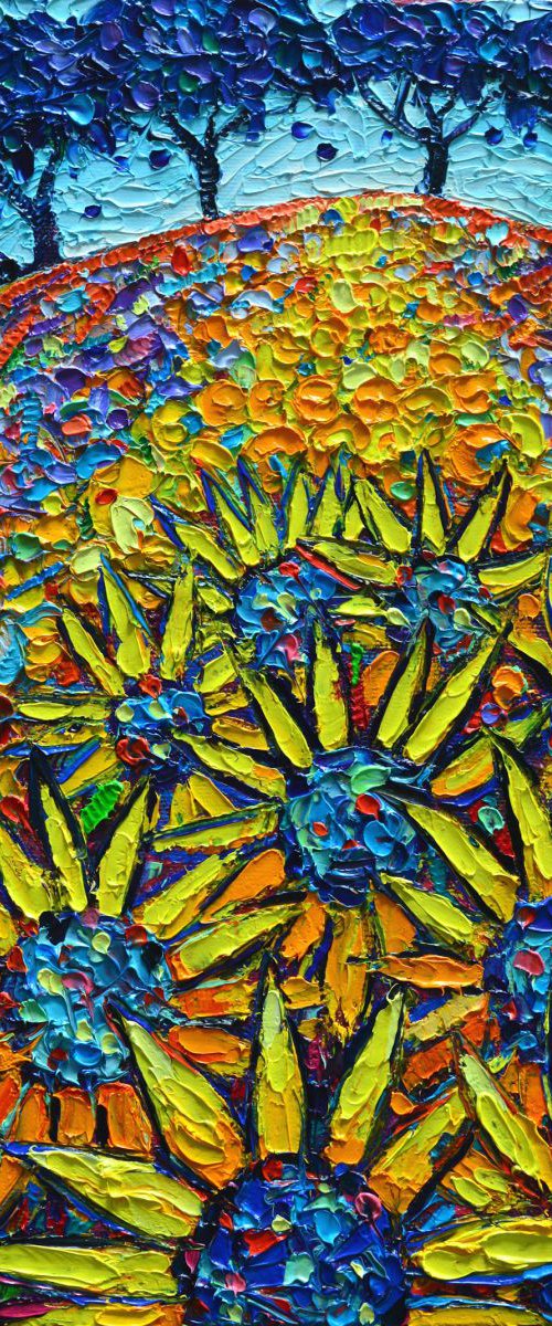 SUNFLOWERS AND LAVENDER DREAMLAND by ANA MARIA EDULESCU