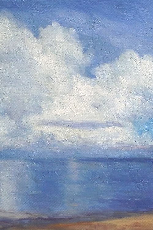 Sea and white clouds by Vachagan Manukyan