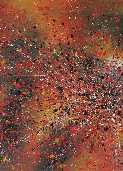 Abstract Modern ACRYLIC PAINTING on CANVAS by M. Yaskin by Max Yaskin