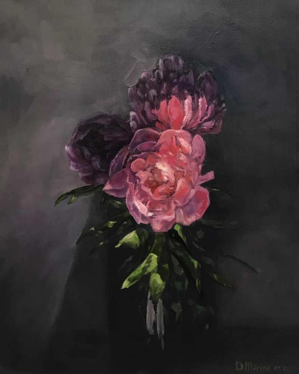 Peonies & light by Marina Deryagina