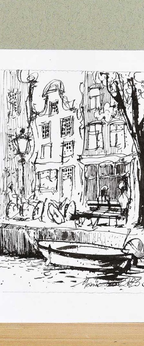 Amsterdam Houses, drawing. by Marin Victor