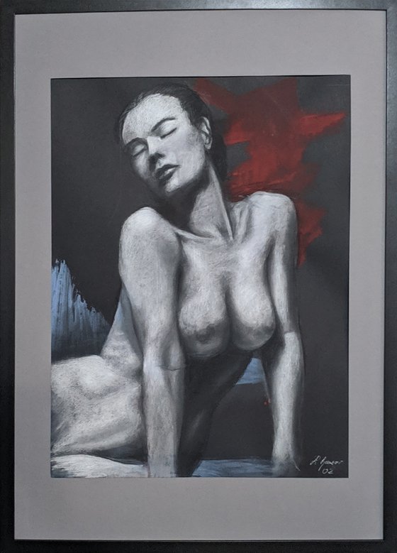 Dry Pastel Nude Study.