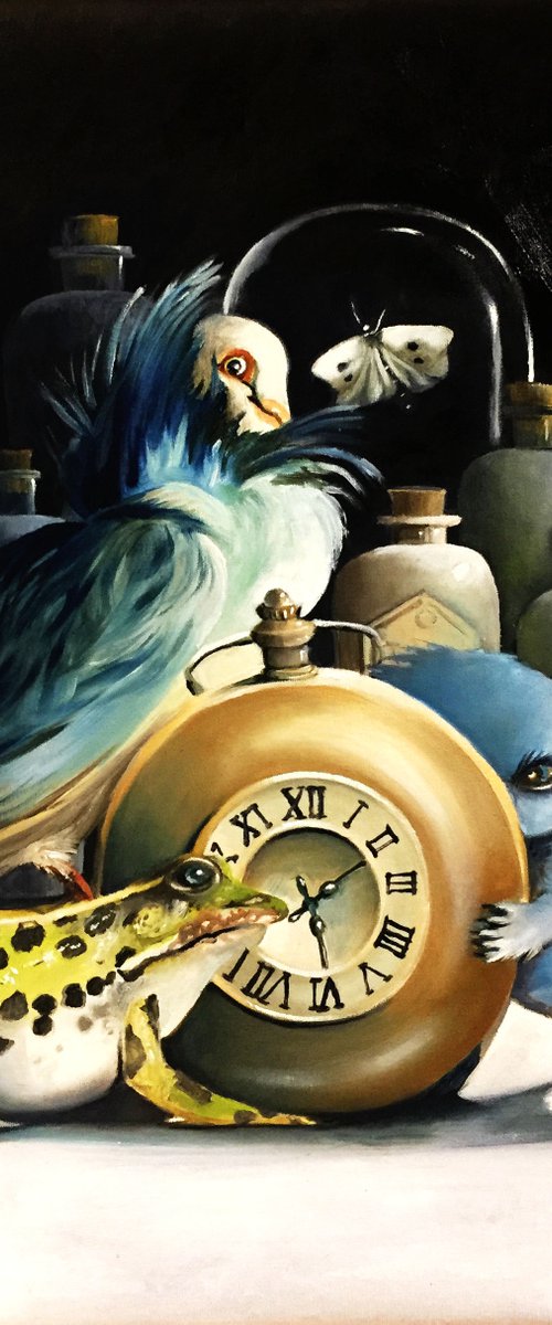 Time - original oil on canvas by Valentina Toma' aka Zoe Chigi