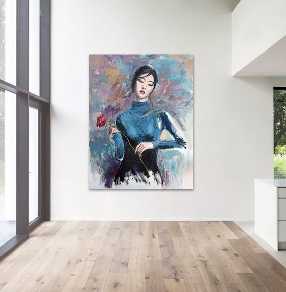 Asian girl (L'une 67) * 48 x 37 inches