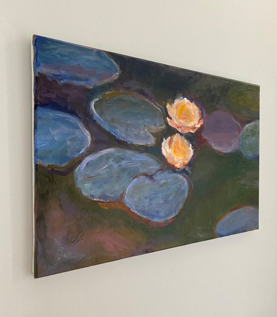 Nymphaea, Water Lilies, after Claude Monet.