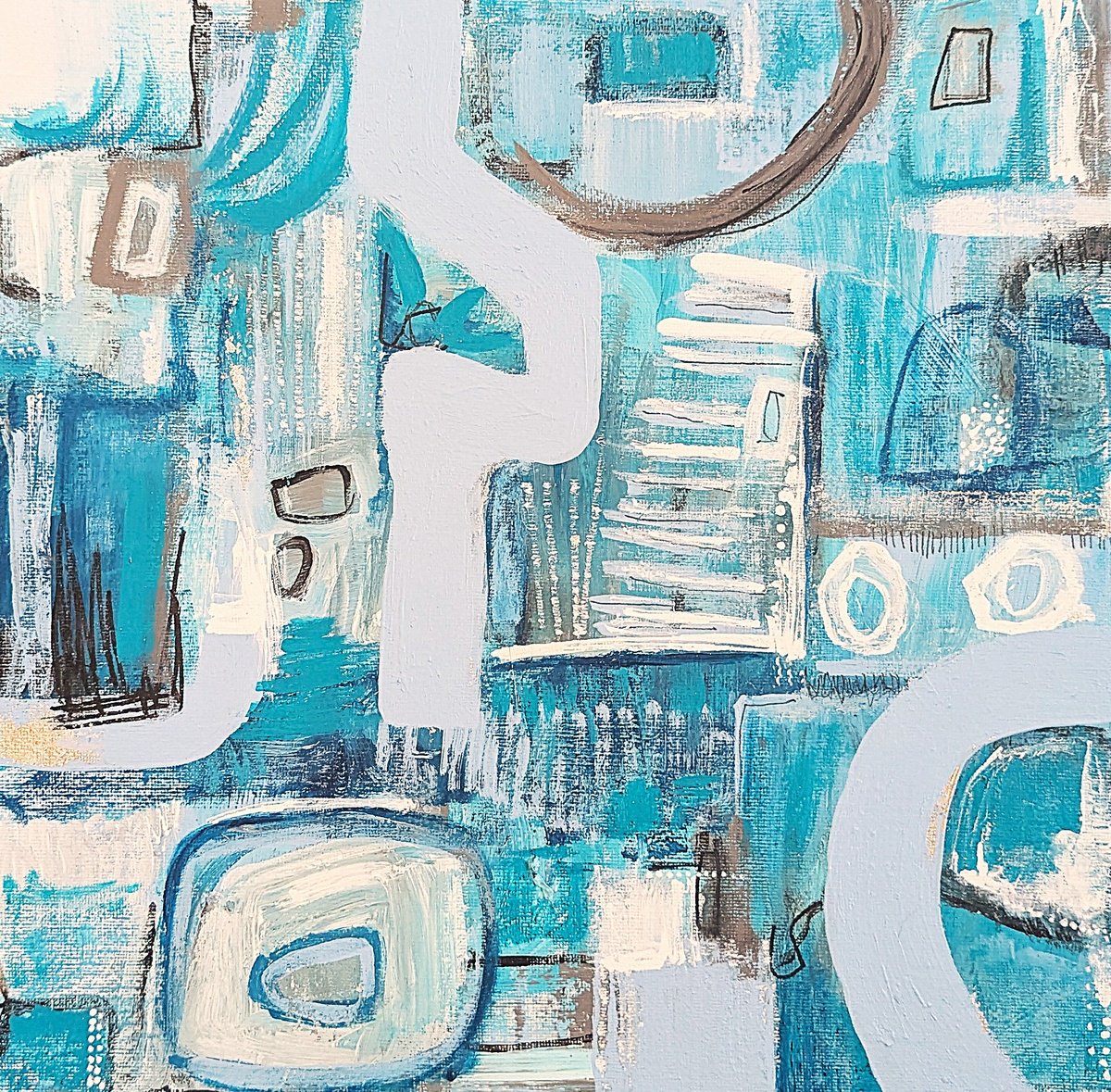Converging Paths By Lisa Price, 12 X 12, Artwork For Sale On Artfinder