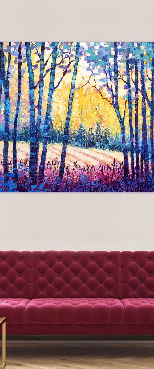 Sunbeams in the forest by Trayko Popov