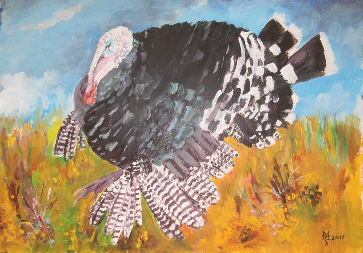 Impressionistic Animal Acrylic Painting By Zoran Mihajlovic Muza, 14 X 10", Turkey, Original Artwork