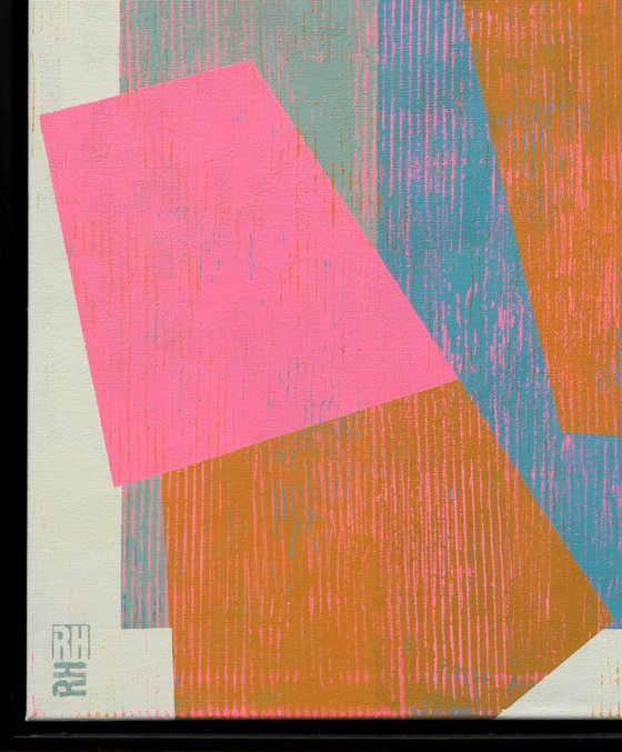 Fractured fallen pink orange