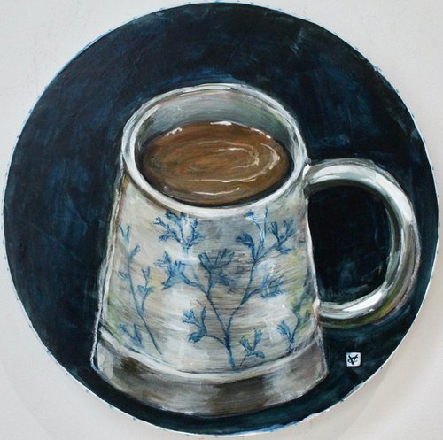 Mug still life painting called The Perfect Mug by Victoria Coleman