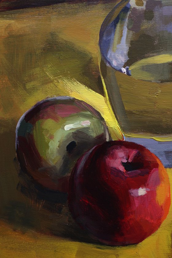 Still life with apples