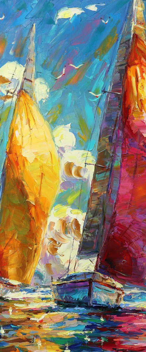 "Sailboats" by Evgeny Chernyakovsky