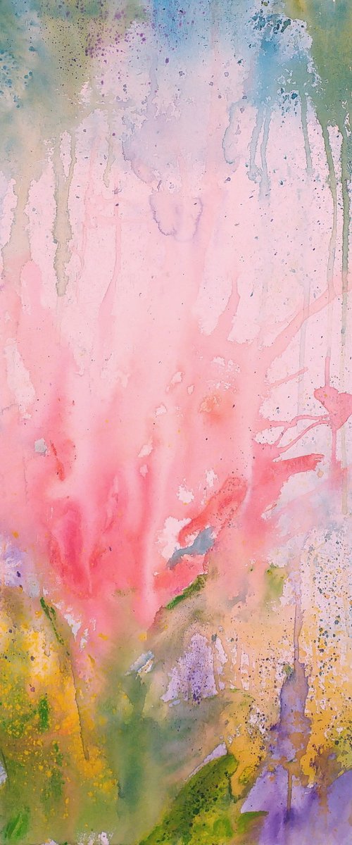 Brilliance in a watergarden (2) by Nelly van Nieuwenhuijzen