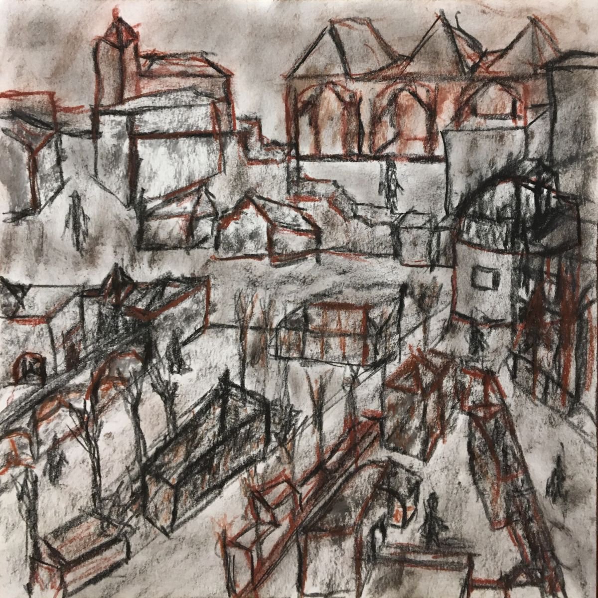 Town II (30x30 cm) by Paola Consonni