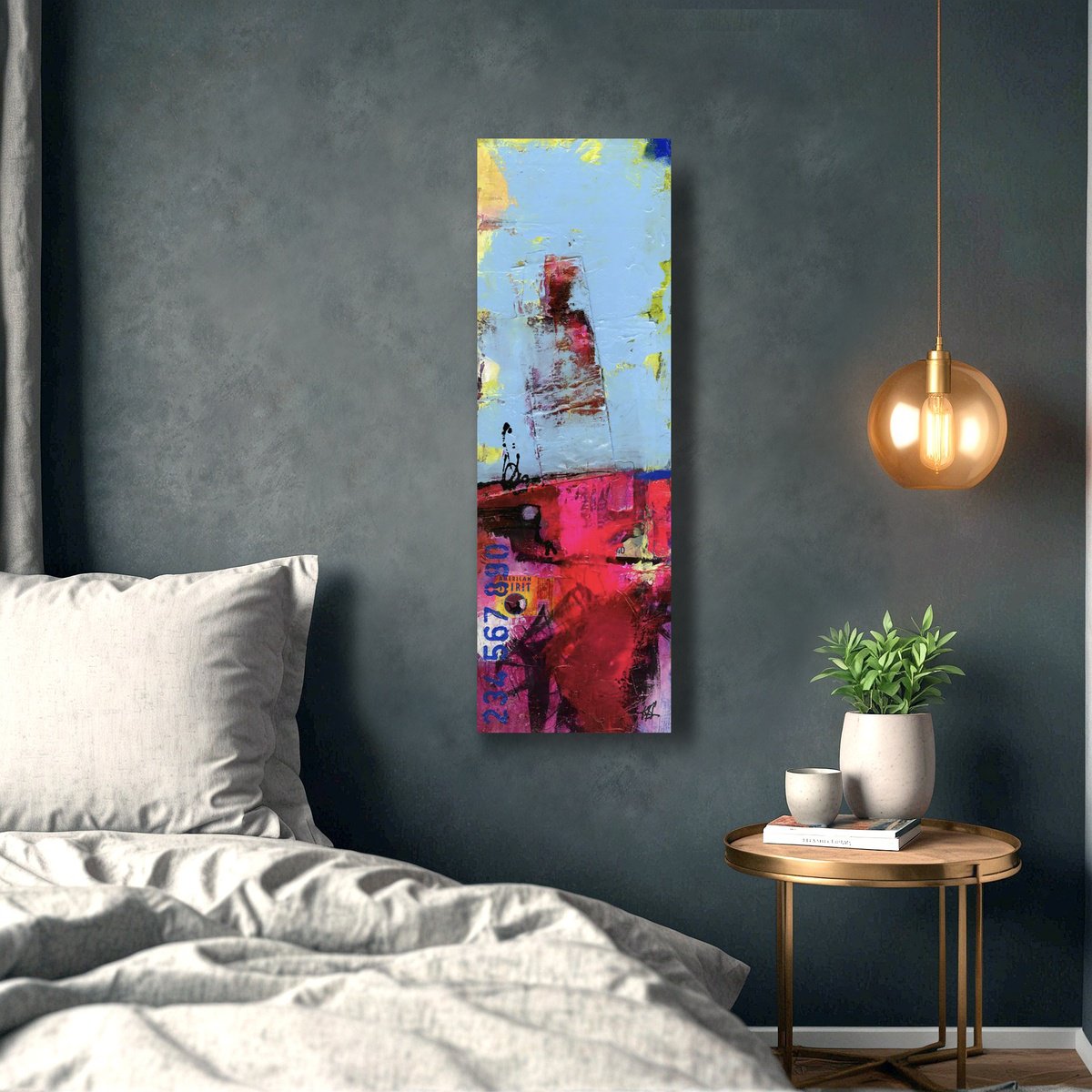 Expressive Painting , Enjoy Life By Kathy Morton Stanion, 10 X 30, Artwork For Sale On Artfinder