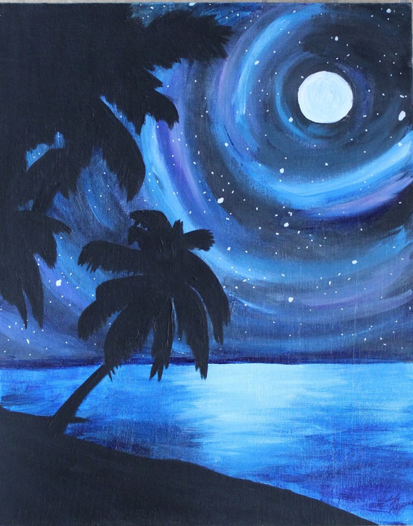 Night Sky Ocean By Alicia Ragan Artfinder
