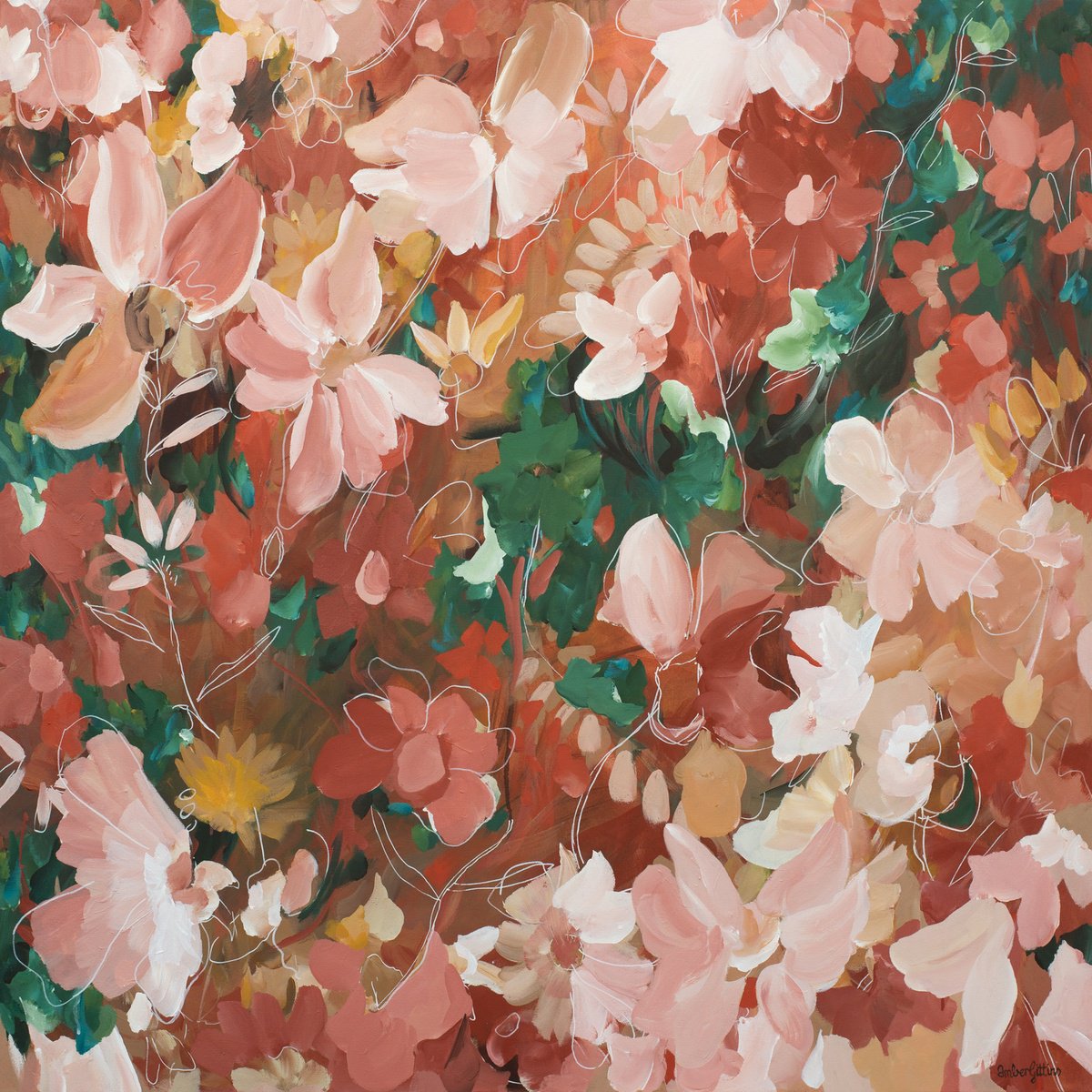 Summer Warmth By Amber Gittins, 39 X 39, Artwork For Sale On Artfinder