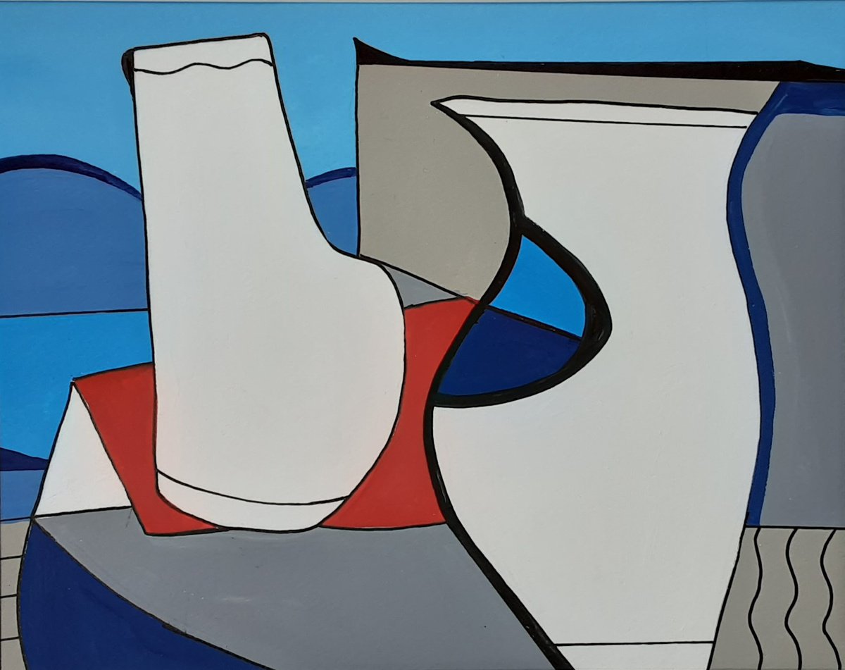 Organic Abstract Painting By Paul Heron, 14 X 12", Taverna, Original Artwork