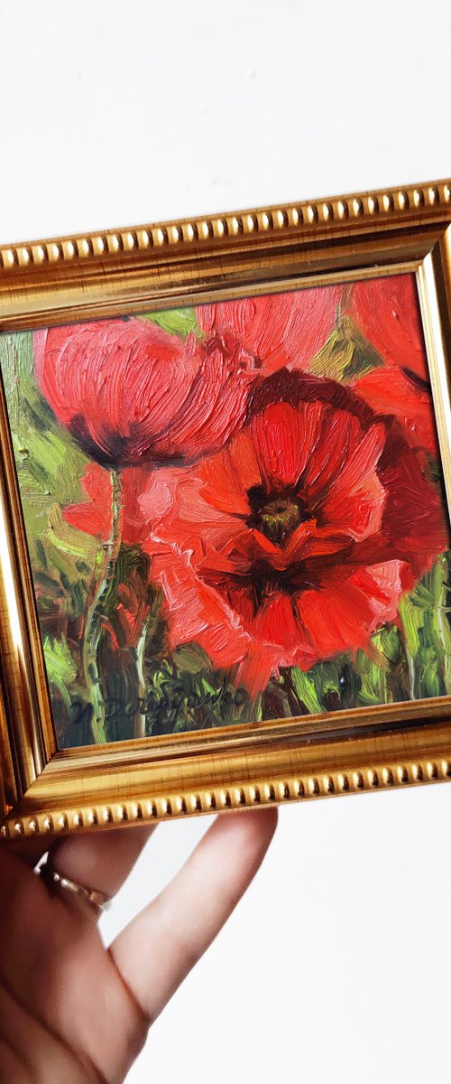 Red flowers by Nataly Derevyanko