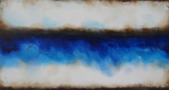 abstract blue (140 x 70 cm)