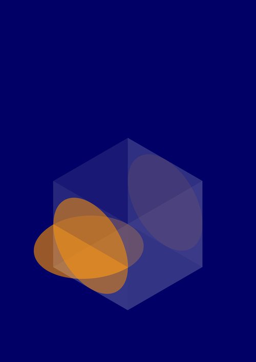 Blue cube/Yellow circle 2 by David Gill