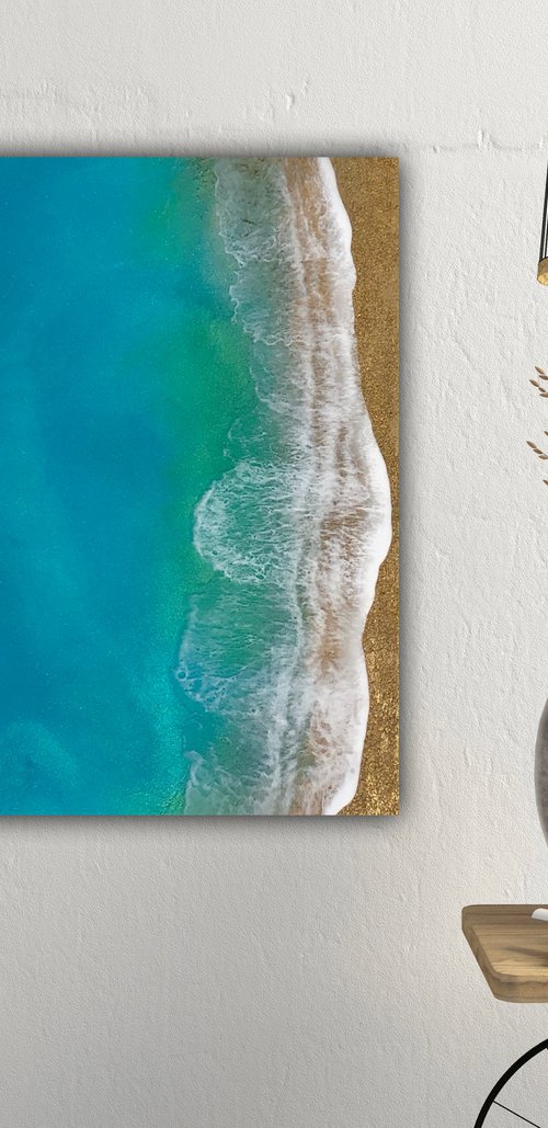 Teal Waves #14 by Ana Hefco