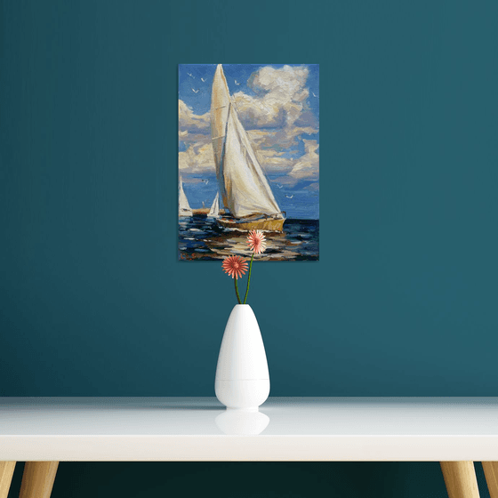Sailboat at sea