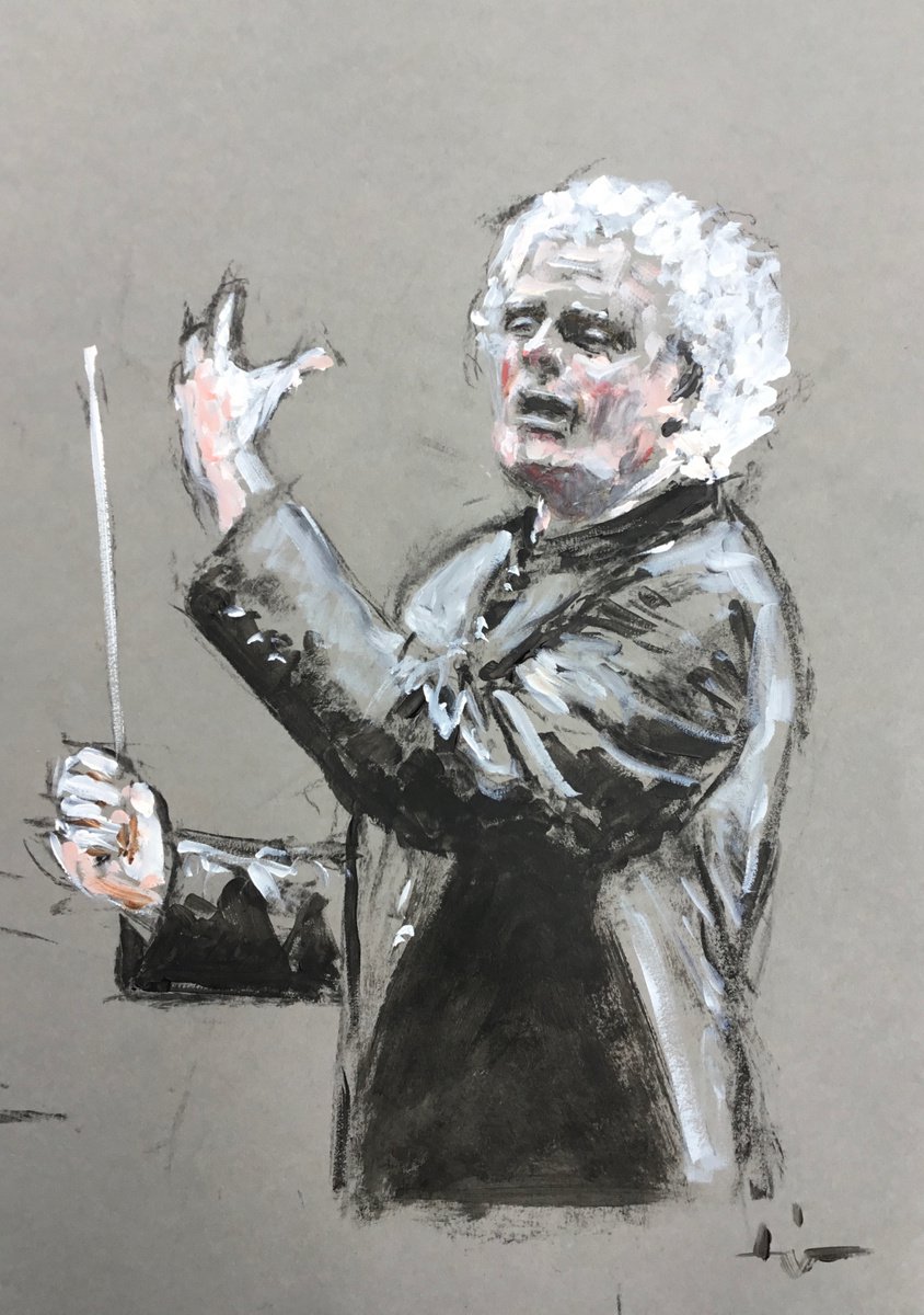 Expressive Portrait Acrylic Painting By Dominique Deve, 12 X 16, La Musique 2, Original Artwork