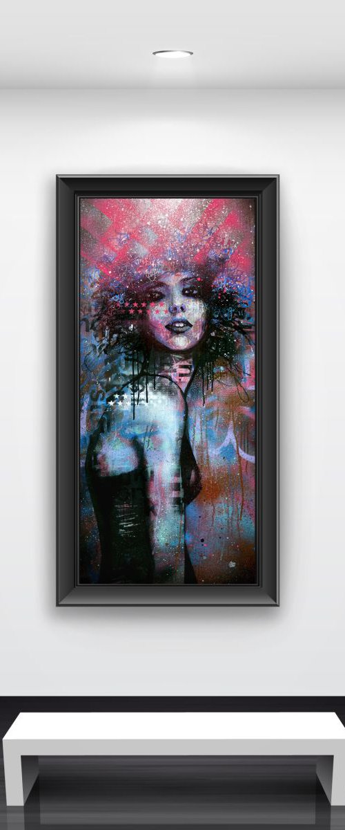 URBAN LEGEND - Street-Art Graffiti Woman Portrait by GRAFFMATT