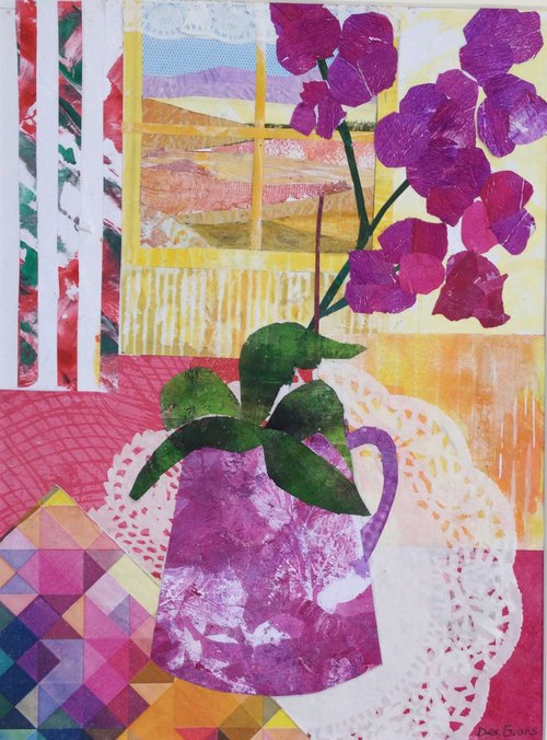Pink Jug and Orchid by Dee Evans