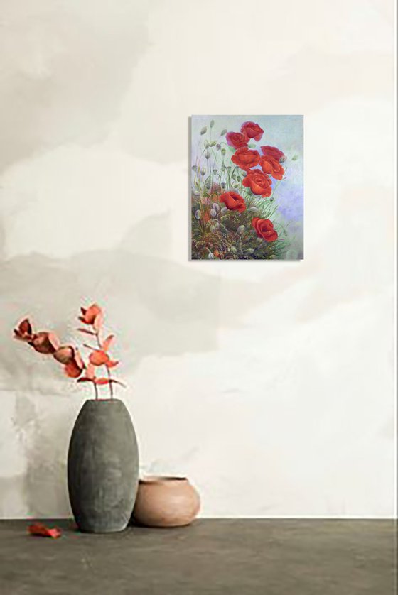 Poppies in the Wind